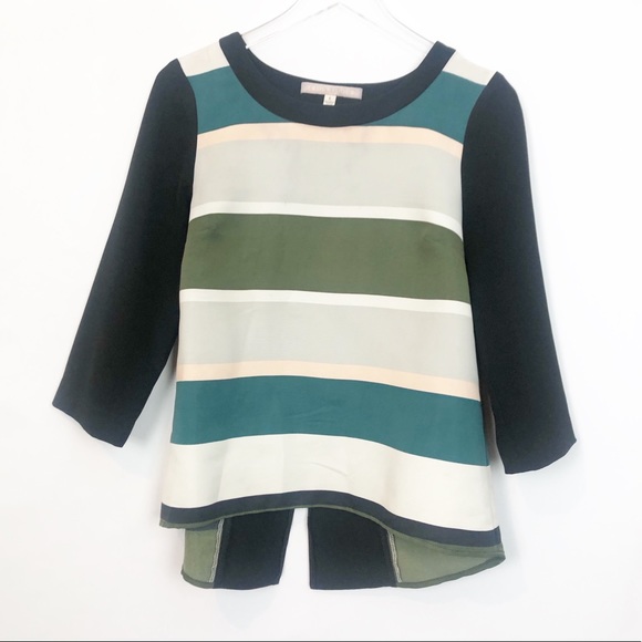 TRoubador Rugby Stripe Blouse Zip Back 6 - Picture 8 of 8